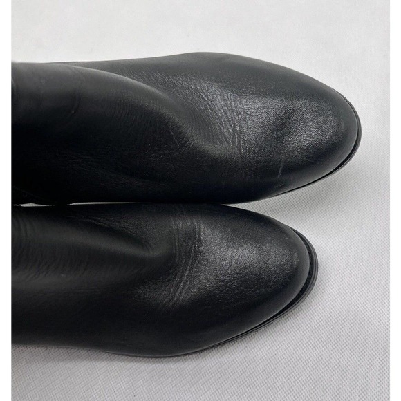 Vaneli Black Leather Zip Up Ankle Booties Boots Women's Size 7.5M - Picture 4 of 6